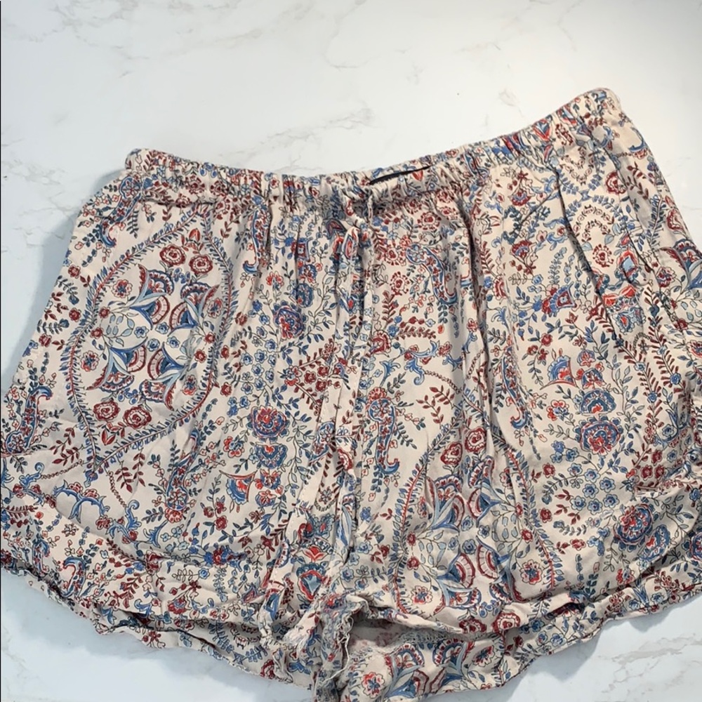 Brandy Melville Red White and Blue Flowy Shorts